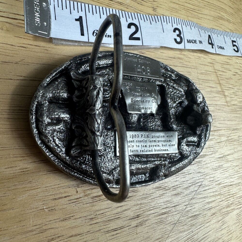 1984 Vintage PIK I Survived Agribusiness Limited Edition #1408 Belt Buckle - Picture 7 of 12